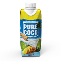 Pure Coco 100% kokosová voda s příchutí ananasu